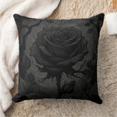 ブラックバラモチーフ3 クッション (ブランケット)