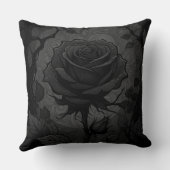 ブラックバラモチーフ3 クッション (裏面)