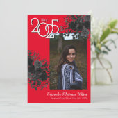 ブラックバラレッドスクールカラーズ卒業 招待状 (スタンド正面)