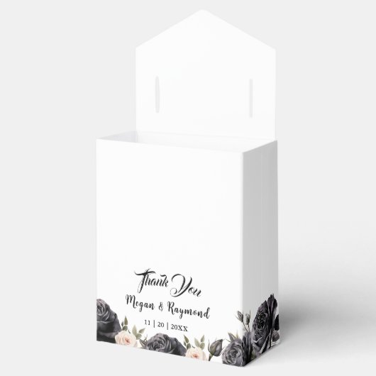 ブラックバラヴィンテージフローラ結婚ゴシック フェイバーボックス (オープン)