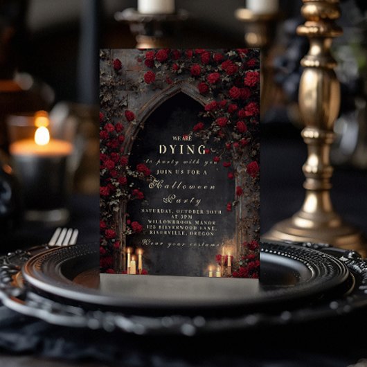 ブラックバラ大聖堂ゴシック様式の仮装 招待状