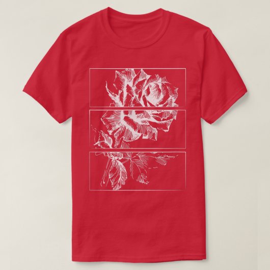 ブラックバラ美服ソフトグランジ服 Tシャツ (デザイン正面)