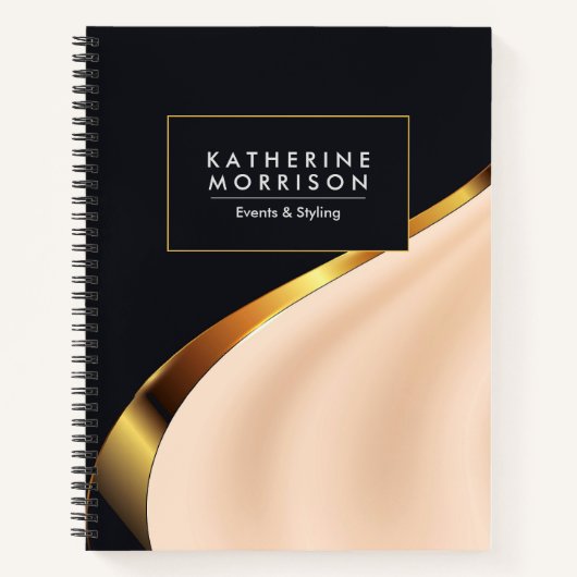 ブラックバラ金ゴールドとフォイル ノートブック (正面)