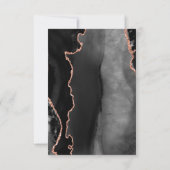 ブラックバラ金ゴールドアガテダークウェディングRSVP 出欠カード (裏面)