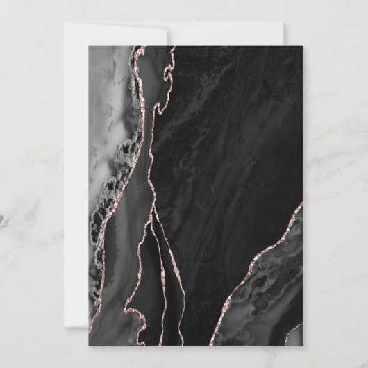 ブラックバラ金ゴールドアゲートサプライズ40歳の誕生日 招待状 (裏面)