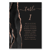 ブラックバラ金ゴールドアゲートダークゲストネームズ結婚ズ テーブルナンバー (裏面)