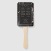 ブラックバラ金ゴールドアゲートダーク結婚式 プログラム ハンドファン (裏面)