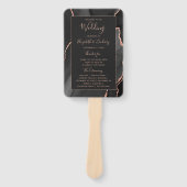 ブラックバラ金ゴールドアゲートダーク結婚式 プログラム ハンドファン (正面)