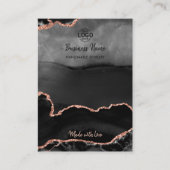 ブラックバラ金ゴールドアゲートラグジュアリーイヤリングディスプレイカード 名刺 (正面)