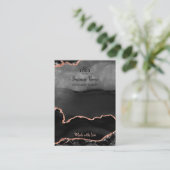 ブラックバラ金ゴールドアゲートラグジュアリーイヤリングディスプレイカード 名刺 (スタンド正面)