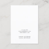 ブラックバラ金ゴールドアゲートラグジュアリーイヤリングディスプレイカード 名刺 (裏面)