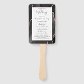 ブラックバラ金ゴールドアゲート結婚式 プログラム ハンドファン (正面)