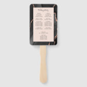 ブラックバラ金ゴールドアゲート赤面結婚式 プログラム ハンドファン (裏面)