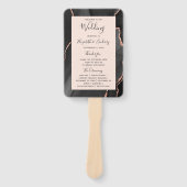 ブラックバラ金ゴールドアゲート赤面結婚式 プログラム ハンドファン (正面)