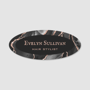 ブラックバラ金ゴールドエージェント名タグ 名札