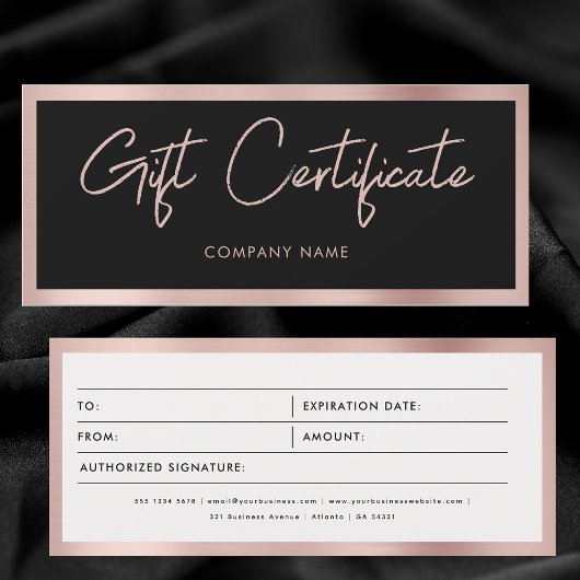 ブラックバラ金ゴールドギフト証明書券