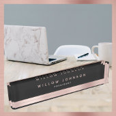 ブラックバラ金ゴールドクラスエグゼクティブビジネスギフト デスクネームプレート