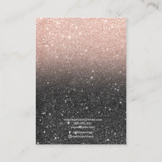 ブラックバラ金ゴールドグリッタージュエリーリング表示 名刺 (裏面)