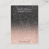 ブラックバラ金ゴールドグリッタージュエリーリング表示 名刺 (正面)