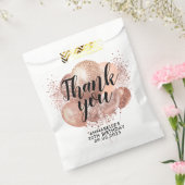 ブラックバラ金ゴールドグリッタースパークル誕生日バルーン フェイバーバッグ (封をした状態)