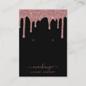 ブラックバラ金ゴールドグリッタードリップジュエリー 名刺 (正面)