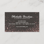 ブラックバラ金ゴールドグリッターハウスクリーニングサービス 名刺 (裏面)