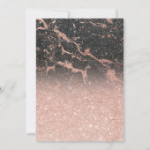 ブラックバラ金ゴールドグリッターマーブルシックスイート16 招待状 (裏面)