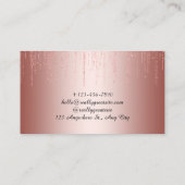 ブラックバラ金ゴールドグリッターミニマルQrコード 名刺 (裏面)