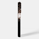 ブラックバラ金ゴールドグリッターモノグラム名 Case-Mate iPhoneケース (裏面 / 右)