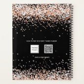 ブラックバラ金ゴールドグリッター名アポイントメント2026 プランナー手帳 (裏面)