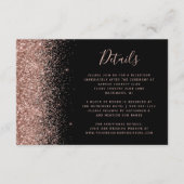 ブラックバラ金ゴールドグリッター結婚エッジの詳細 エンクロージャーカード (正面)