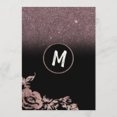 ブラックバラ金ゴールドグリッター結婚フローラのメニュー メニュー (裏面)