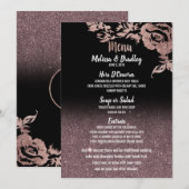 ブラックバラ金ゴールドグリッター結婚フローラのメニュー メニュー (正面/裏面)
