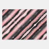 ブラックバラ金ゴールドグリッター ラッピングペーパーシート (正面3)