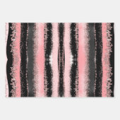 ブラックバラ金ゴールドグリッター ラッピングペーパーシート (正面2)