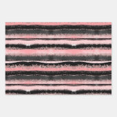 ブラックバラ金ゴールドグリッター ラッピングペーパーシート (正面)