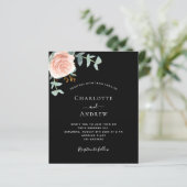 ブラックバラ金ゴールドグリーナリー予算結婚式招待状 (スタンド正面)