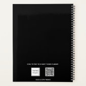 ブラックバラ金ゴールドスクールワーク勉強タイポグラフィ2026 プランナー手帳 (裏面)