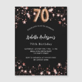ブラックバラ金ゴールドスターズ70歳の誕生日 マグネット招待状 (正面)