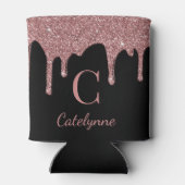 ブラックバラ金ゴールドスパークルグリッタードリップスモノグラム 缶クーラー (裏面)