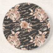 ブラックバラ金ゴールドタイガーフローラ コースター (正面)