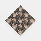 ブラックバラ金ゴールドタイガーフローラ スタンダードランチョンナプキン (角)