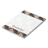 ブラックバラ金ゴールドタイガーフローラ ノートパッド (回転)