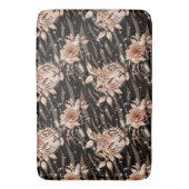 ブラックバラ金ゴールドタイガーフローラ バスマット (正面縦)