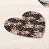 ブラックバラ金ゴールドタイガーフローラ ペーパーコースター (アングル)