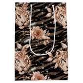 ブラックバラ金ゴールドタイガーフローラ ミディアムペーパーバッグ (裏面)