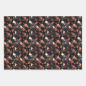 ブラックバラ金ゴールドタイガーフローラ ラッピングペーパーシート (正面3)