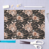 ブラックバラ金ゴールドタイガーフローラ 薄葉紙 (クラフト)