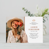 ブラックバラ金ゴールドタッセルフォト卒業パーティー 箔招待状 (立ち正面)