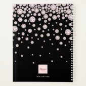 ブラックバラ金ゴールドダイヤモンドモノグラム プランナー手帳 (裏面)